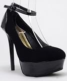 Anne Michelle Superhot-03 Almond Toe Ankle Strap Platform Pump