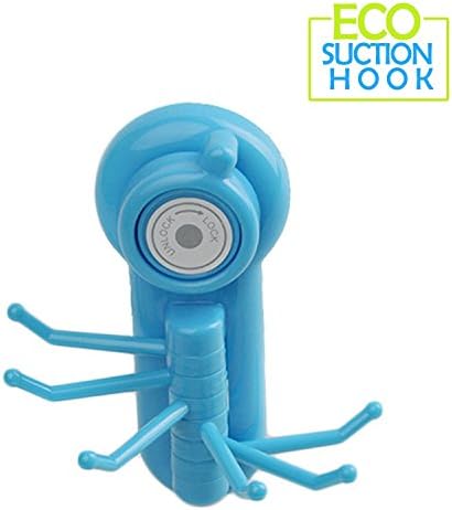 Eco Suction Cup Hook | Most Attractive Wall Mounted Multiple Key Hooks Bathroom Shower Cloth Small Towel Hanger Organizer with 6 Pylons Octopus Decorative Design | Heavy Duty ABS and PVC Materials with 11lb Max Load | Fresh Blue | 812