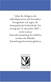 Ueber die befugniss des selbstdispensirens mit besonderer bezugnahme auf sogen, die homoeopathische heilmethode. Ein vortrag am 15, december 1847 ... in ... der Minden-Ravensbergischen kreise gehalton