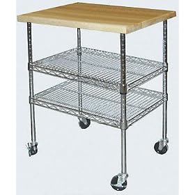 Exeter Gourmet 3 Tier Steel Kitchen Cart by Exeter