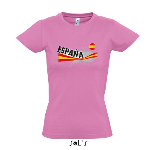 Fanshirt-Damen ESPANA, Spanien Ländershirt EM / WM Trikot S-XXL , Orchid pink , L