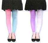 【レギンス】《アシメレギンス》アシメスパッツ《２足セット》☆50デニール☆アシメカラーレギンス☆ペールピンク×サックス,ペールパープル×ホワイト★組み合わせのご変更をご希望の場合はご連絡下さい。 レギンス