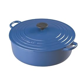 Le Creuset Cast Iron Risotto Pan, Blue, 30 cm