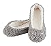 MIXIN Women's Ballerina Plush Soft Sole Indoor Slippers