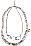 Sterling Silver 3 Chained Necklace with Oxidized and Gold Plated Chains From the Eden Collection By Mauricio Serrano Jewelry