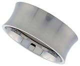 Surgical Steel Little Under 3/8" (9mm) Concave Band