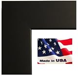 12x18 Custom 1.5 Inch Wide Black satin Flat Picture / Poster frame Geo Friendly MDF Elegant Contemporary moulding