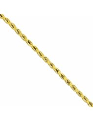 Genuine 14K Yellow Gold 8mm Diamond Cut Rope Chain 24 Inches 100% Satisfaction Guaranteed.