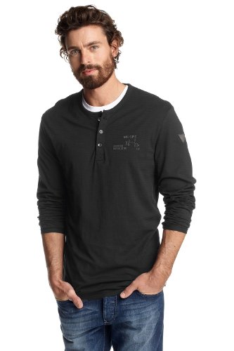edc by ESPRIT Herren Langarmshirt 012CC2K012