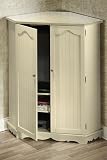 French Country Corner Tv Armoire I, CORNER, ANTIQUE WHITE