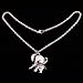 YAZILIND Cute Unique Little Elephant Black Crsytal Eye Pendant Necklace