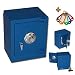 HMF 3065 Minitresor mit Zahlenkombinationsschloss, blau