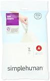 simplehuman Custom Fit Trash Can Liner A, 4.5 Liters / 1.2 Gallons, 30-Count (Pack of 4)