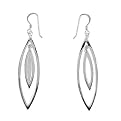 Sterling Silver Concentric Oval Earrings