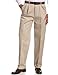 Haggar mens Work to Weekend No Iron Twill Pleat Front - Regular and Big & Tall Sizes dress pants, Khaki, 40W x 32L US