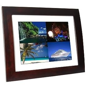 Smartparts 12.1" Wood Digital Picture Frame - Espresso Beige