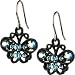 Black Aquamarine Aurora BUTTERFLY Earrings