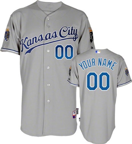 Kansas City Royals Jersey: Personalized Road Grey Authentic Cool Baseâ