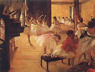 Ballet School by Edgar Degas. Art Print Poster 28.5 inches width by 22.5 inches height. Highest Quality Art Poster Print