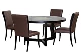 Round Dining Set in Walnut/ Mocca By Diamond Sofa
