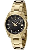 Women's Geneve/Tempora Black Dial Gold Plated Stainless Steel