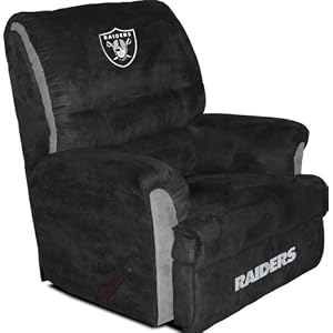 Buy Oakland Raiders NFL Team Logo Furniture - Big Daddy Recliner By Baseline
