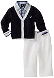 Nautica Infant Boys 3 Piece Cardigan Sweater Set