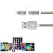 [Apple MFi Certified] 2 in 1 Dual Lightning USB Cable 3ft 1 M, HUNDA Nylon Braided USB Connector for Any Android and Apple Devices such as iPhone, iPad , Samsung, HTC, Nexus, Sony and more (Gray)