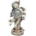 Cherub With Color Changing Solar Glass Orb
