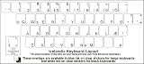 Icelandic Keyboard Stickers - Labels - Overlays with Blue Characters for White Computer Keyboard