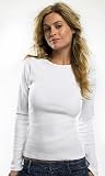Bella Ladies' L/S 5.8 oz Cotton Crew Rib T-Shirt