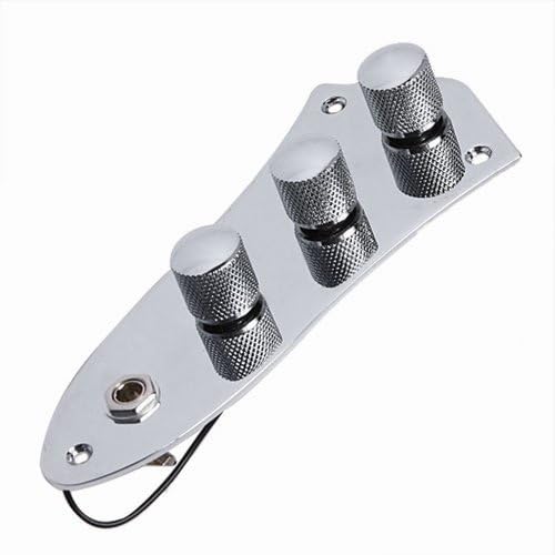 2pcs New Jazz Bass Control Plate Wired for Fender Chrome Guitar Parts Replacement