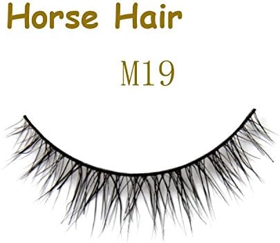 M19 luxurious HORSE HAIR Short False eyelashes Cross fake eye lashes