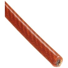 Stainless Steel 302/304 Wire Rope, Nylon Coated, 7x7 Strand Core, Orange