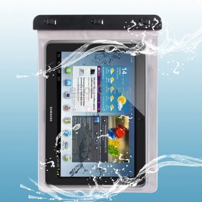 TechCare Waterproof Pouch Case for Samsung Galaxy Tab 10.1, Samsung Galaxy Tab S 10.5, Samsung Galaxy Tab 4 10.1 (White)