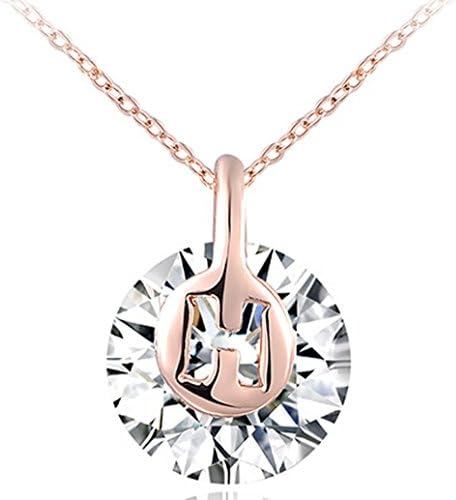 Cubic Zirconia Necklace, Wedding Bridal Clear Round Cut CZ Halo Solitaire Pendant for Womens 18" 16"+2"