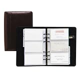 Samsill 81270 Samsill Regal Leather Business Card Binder, 20-Card Cap, 7-3/4x5-3/4, Black