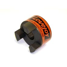 Lovejoy 41326 Size L095 Jaw Coupling Hub, Sintered Iron, Metric, 19 mm Bore A, 19 mm Bore B, 53.594 mm OD, 25.4 mm Length, 63.39 Nm Nominal Torque, 6 mm x 2.8 mm Keyway