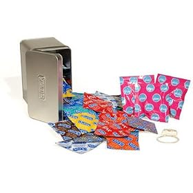 Durex Condom Variety Pack - 48 Condoms, 3 Vibrating Rings