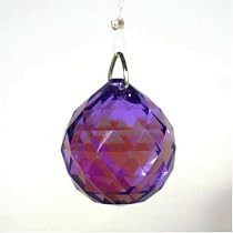 20 mm Faceted Swarovski Full Lead Austrian Crystal Ball, AB Blue Violet