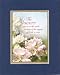 For General Inspiration - The flowers appear on the earth; . . . 8 x 10 Inches Biblical/Religious Verses set in Double Beveled Matting (Blue On Gold) - A Timeless and Priceless Poetry Keepsake Collection
