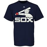 Majestic Chicago White Sox Navy Blue Cooperstown Official Logo T-shirt