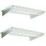HyLoft 777 36-by-18-Inch Wall Shelf with Hanging Rod, 2-Pack