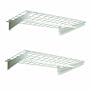 HyLoft 777 36-by-18-Inch Wall Shelf with Hanging Rod, 2-Pack