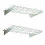 HyLoft 777 36-by-18-Inch Wall Shelf with Hanging Rod, 2-Pack