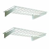 HyLoft 777 36-by-18 inch Wall Shelf with Hanging Rod, 2-Pack