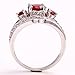 FOLLOWMOON 18K Gold Plated Use Cubic Zirconia Crystal Engagement Wedding Ring