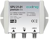 Axing SPU 21-01 DiSEqC 2.0 Umschalter, 2 in 1 mit Schalter f&uuml;r Schaltkriterium