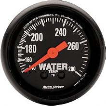 Auto Meter 2606 Z-Series 2-1/16" Mechanical Water Temperature Gauge