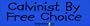 Calvinist by free choice - religious bumper stickers (Medium 10x2.8 in.)